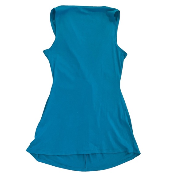 Boston Proper •Turquoise Knot Front Sleeveless Top - XS - Picture 2 of 7
